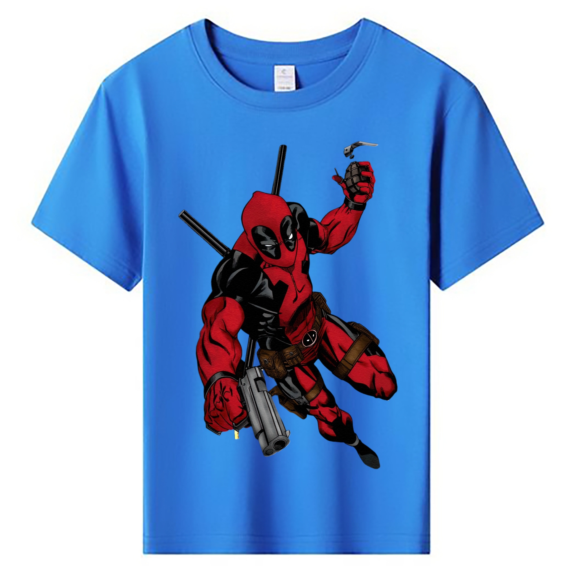 （画像用） Deadpool デッドプール 綿100％キッズTシャツ（フロントプリント）